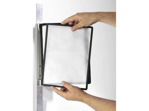 Durable Vario magnet wall 5, Vegg, Portrett, A4, Sort