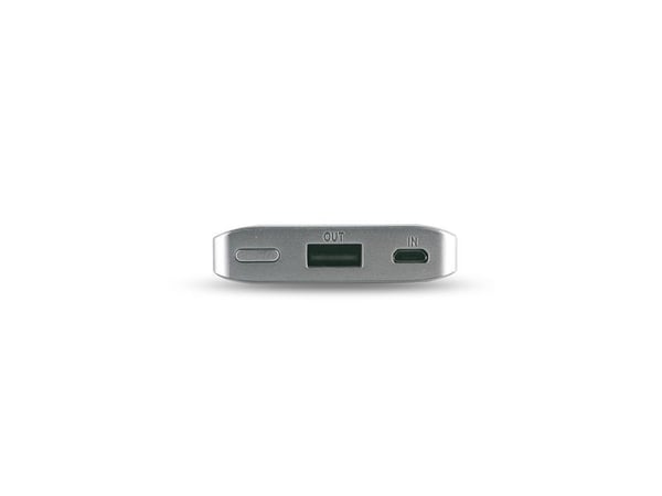 RealPower PB-4000 Fashion, 4000 mAh, Lithium Polymer (LiPo), Sort, Sølv