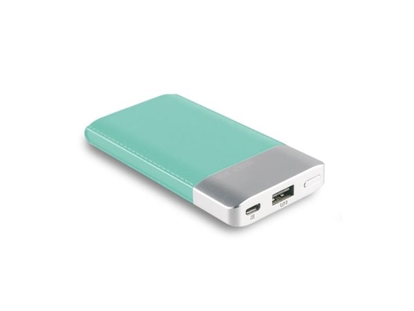 RealPower PB-4000 Fashion, 4000 mAh, Lithium Polymer (LiPo), Blå, Sølv