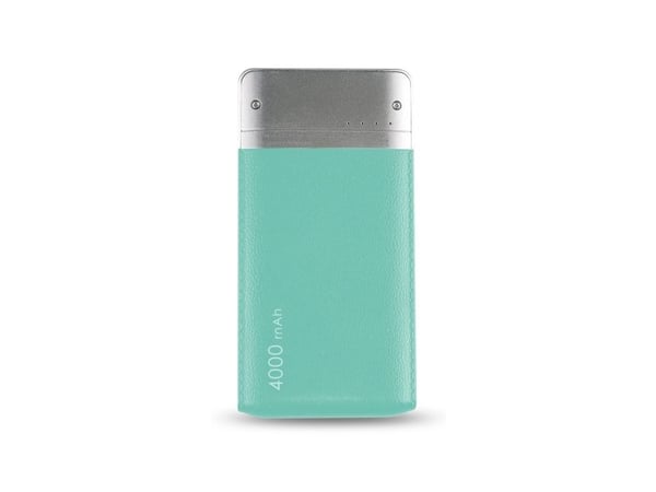 RealPower PB-4000 Fashion, 4000 mAh, Lithium Polymer (LiPo), Blå, Sølv