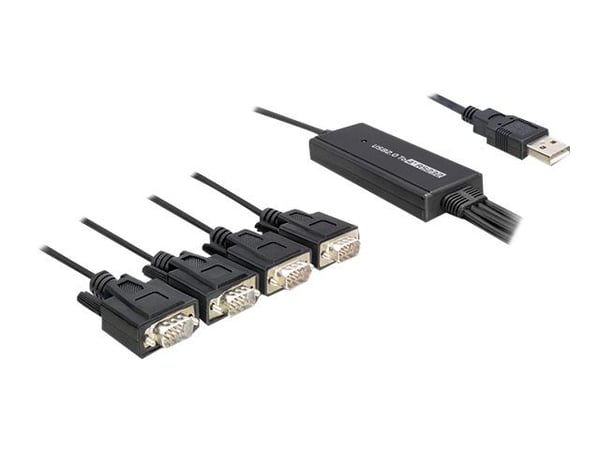 Delock USB 2.0 > 4 x Serial Adapter - Seriell adapter - USB - RS-232 x 4