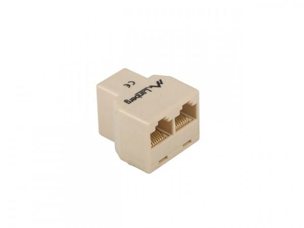 Lanberg - Nätverksdelare - RJ-45 (hona) till RJ-45 (hona) - oskärmad - brun