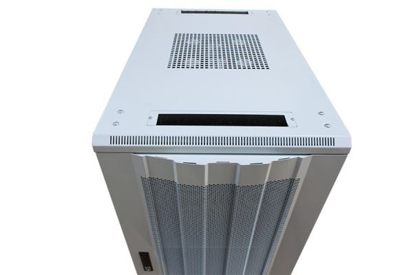 ALLNET 113998, Frittstående hylle, 22U, 500 kg, Nøkkellås, Grå