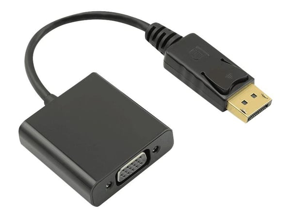 MicroConnect - DisplayPort-kabel - DisplayPort (hann) til HD-15 (VGA) (hunn) - 15 cm