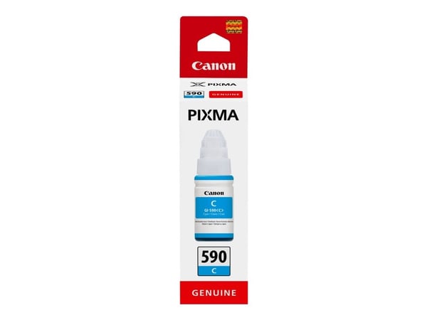 Canon GI 590 C - 70 ml - cyan - original - blekkrefill - for PIXMA G1500, G1501, G1510, G2500, G2501, G2510, G3500, G3501, G3510, G4410, G4500, G4511