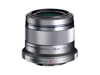 Olympus M.Zuiko Digital - Telefotoobjektiv - 45 mm - f/1.8 - Micro Four Thirds - for OM-D E-M10; PEN E-P1, E-P2, E-P3, E-PL1, E-PL10, E-PL2, E-PL3,...