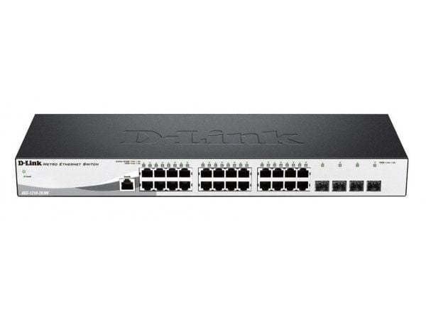 D-Link DGS 1210-28/ME - Switch - Styrt - 24 x 10/100/1000 + 4 x Gigabit SFP - rackmonterbar