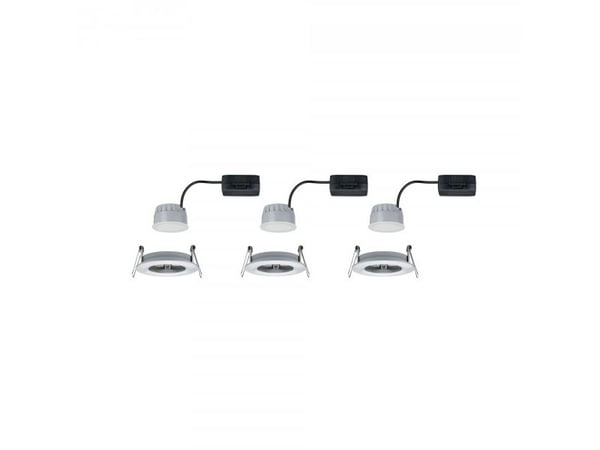 Paulmann 934.98, Innsunket spotlight, 3 ampuller, LED, 2700 K, 460 lm, Aluminium