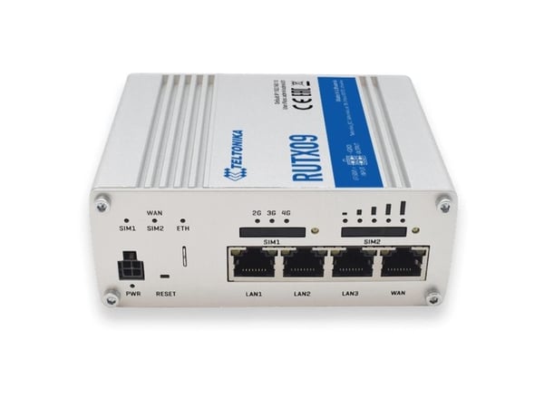 Teltonika RUTX09 - Router - WWAN 4-ports-switch - 1GbE - DIN-skenmonterbar