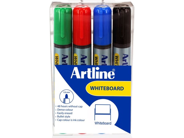 Whiteboardmarker Artline 517 ass. farver (4 stk.)