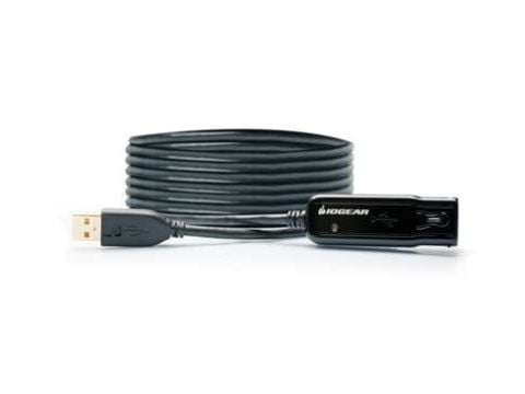 IOGEAR USB 2.0 Booster Extension Cable GUE2118 - USB-utvider - USB 2.0 - 4-pins USB type A / 4-pins USB type A