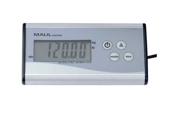 MAUL Cargo elektronisk pakkevekt 120 kg, med 50 g intervall, rustfritt stål, digital