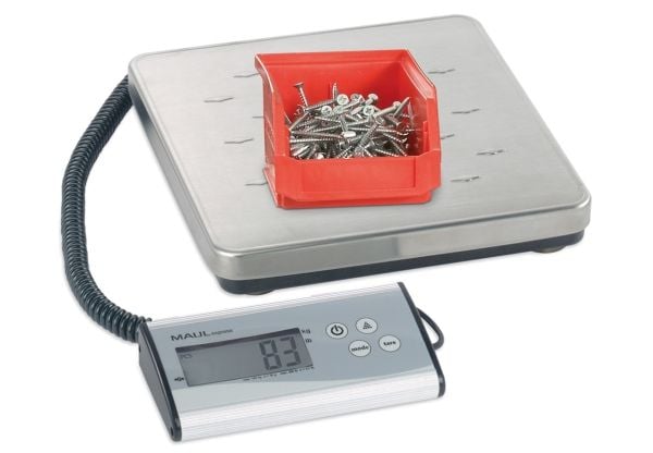 MAUL Cargo elektronisk pakkevekt 120 kg, med 50 g intervall, rustfritt stål, digital