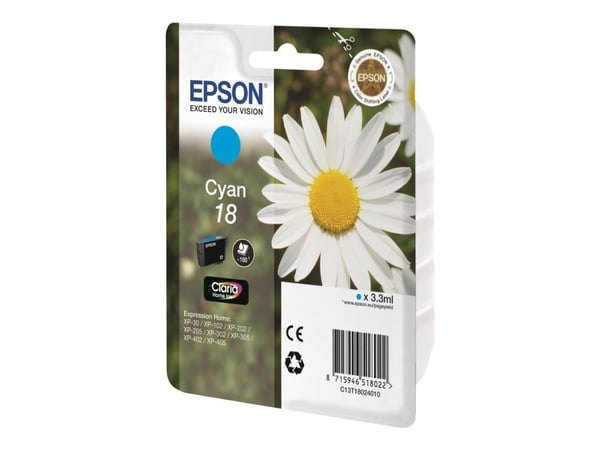 Muste Epson muste T1802 (C13T18024010) syaani