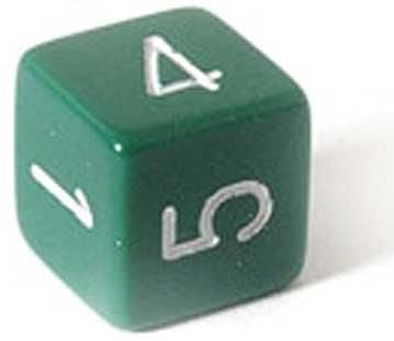 Terning 6-sidet med tall 1 til 6 (12 stk.)