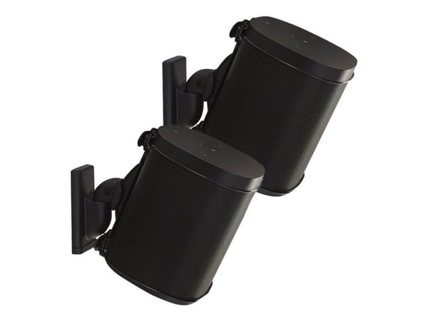 Sanus WSWM22 - Brakett - for høyttaler(e) - svart - veggmonterbar (en pakke 2) - for Sonos One, PLAY:1, PLAY:3