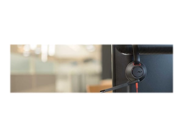 Poly Blackwire 5210 - 5200 Series - headset - på örat - kabelansluten - 3,5 mm kontakt, USB-C - Certifierad för Microsoft-teams
