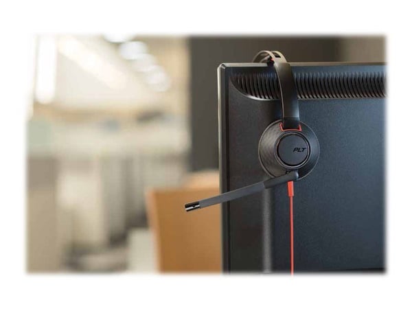 Poly Blackwire 5210 - 5200 Series - headset - på örat - kabelansluten - 3,5 mm kontakt, USB-C - Certifierad för Microsoft-teams