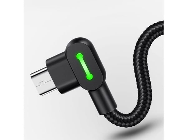 Mcdodo CA-5280 LED USB til micro-USB-kabel, 1,2 m (svart)