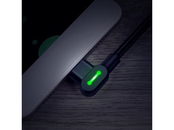 Mcdodo CA-5280 LED USB til micro-USB-kabel, 1,2 m (svart)