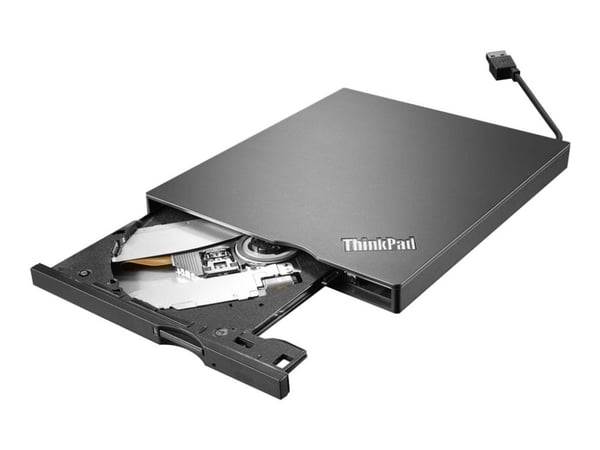 Lenovo ThinkPad UltraSlim USB DVD Burner - Platestasjon - DVD±RW (±R DL) / DVD-RAM - SuperSpeed USB 3.0 - ekstern - CRU