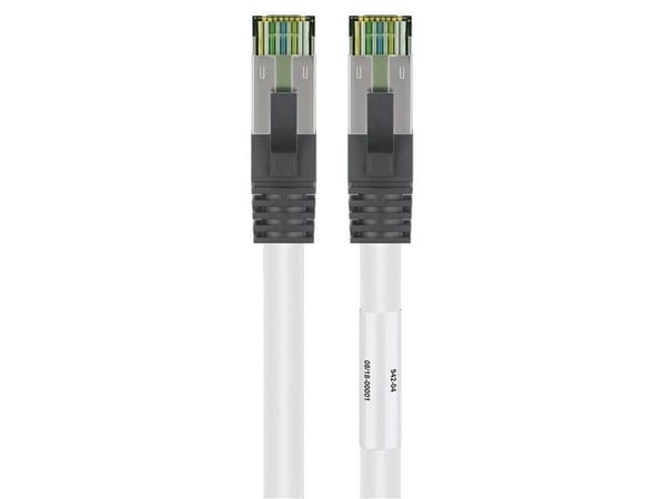 Goobay 55125, 2 m, Cat8.1, S/FTP (S-STP), RJ-45, RJ-45, Hvit