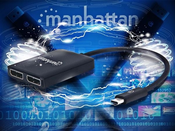 Manhattan 152952, 3.2 Gen 1 (3.1 Gen 1), Udgang DisplayPort, 3840 x 2160 piksler
