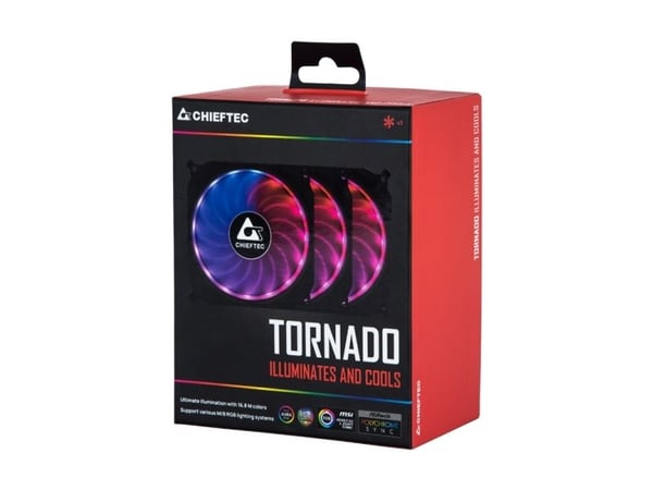 Chieftec CF-3012-RGB - Viftesett for systemskap - 120 mm