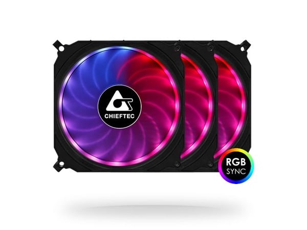 Chieftec CF-3012-RGB - Viftesett for systemskap - 120 mm