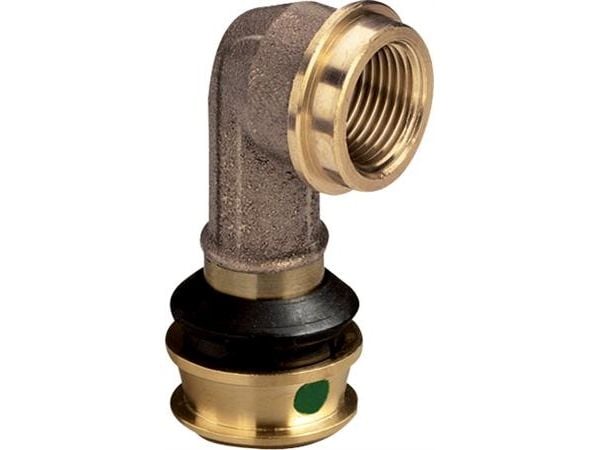 Raxofix overgangsbøjning 90° 32 x 1" muffe/muffe rødgods