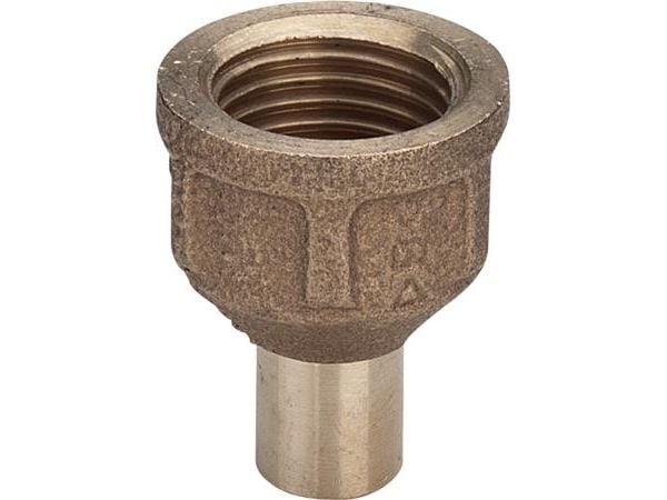 Viega indstiksstykke nippel/muffe 15 mm x 12" rødgods
