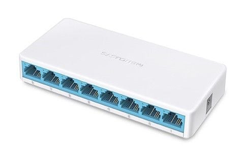 Mercusys MS108 - Switch - ikke-styrt - 8 x 10/100 - stasjonær