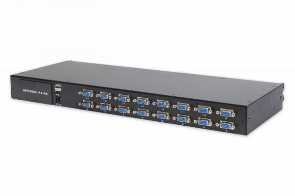 DIGITUS Professional DS-72214 - KVM-svitsj - 16 x KVM port(s) - rackmonterbar
