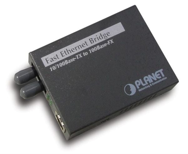 PLANET FT-801 - Fibermediekonverterare - 100Mb LAN - 10Base-T, 100Base-FX, 100Base-TX - RJ-45 / ST-läge (multi-mode) - upp till 2 km - 1310 nm