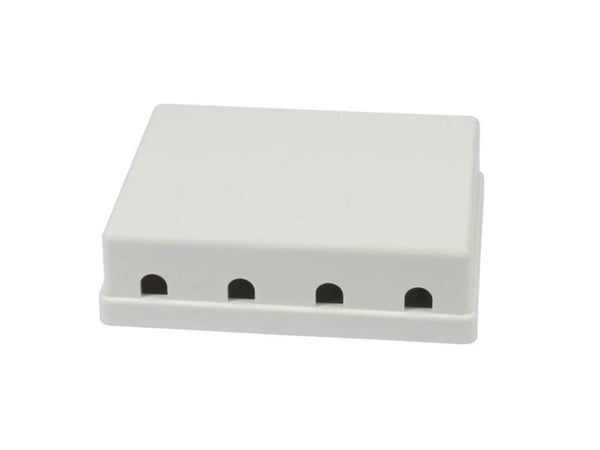 Keystone-moduulin tuki patch-paneeli 4x pinta-asennettavalle TP-moduulille whiteABS Synergy 21