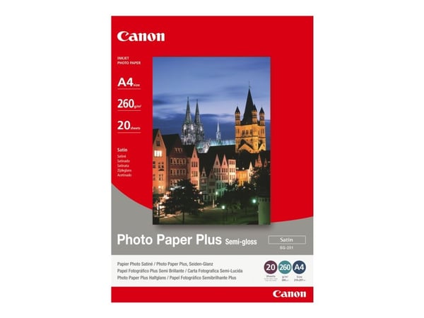 Canon 1686B021, Satiini, 260 g/m², A4, 20 arkkia, Semi, 210 mm