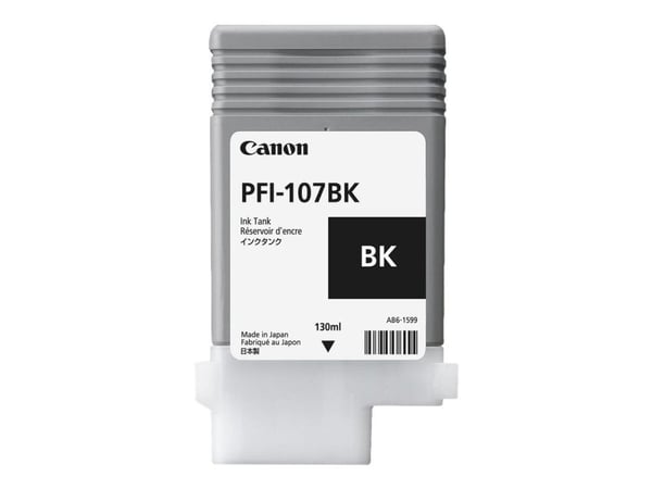 Canon PFI-107 BK - 130 ml - foto-svart - original - bläcktank - för imagePROGRAF iPF670, iPF680, iPF685, iPF770, iPF780, iPF785