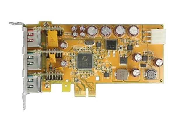 Delock - USB-adapter - PCIe 1.1 - PoweredUSB 2.0 (12 V) x 2 + PoweredUSB 2.0 (24 V) x 1