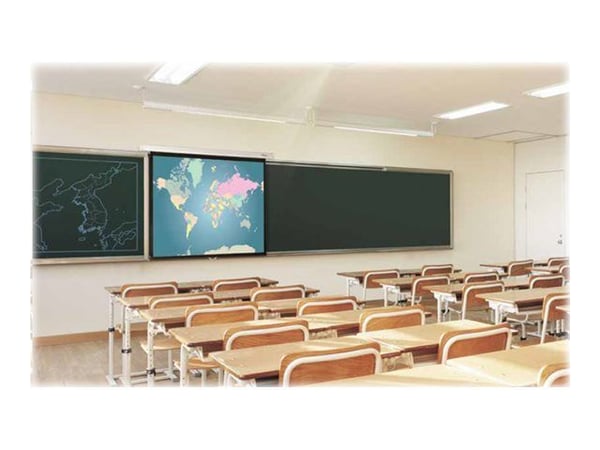 Optoma PWC - Projektorduk - takmontering, väggmontering - 92" (233.7 cm) - 16:9 - Matte White - för Optoma HZ40STx