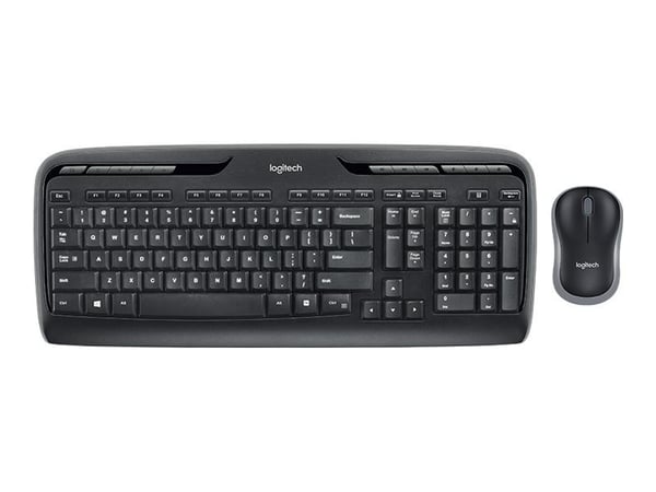 Logitech Wireless Combo MK330 - Tastatur- og mussett - trådløs - 2.4 GHz - QWERTY - Nordisk - svart