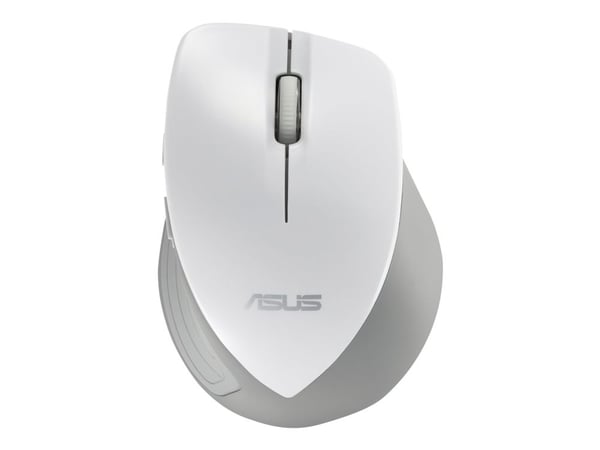 ASUS WT465 - Mus - optisk - trådløs - 2.4 GHz - USB trådløs mottaker - hvit