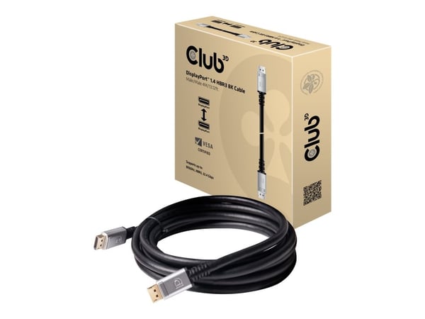 Club 3D - DisplayPort-kabel - DisplayPort (hann) til DisplayPort (hann) - DisplayPort 1.4 - 4 m - 8K-støtte