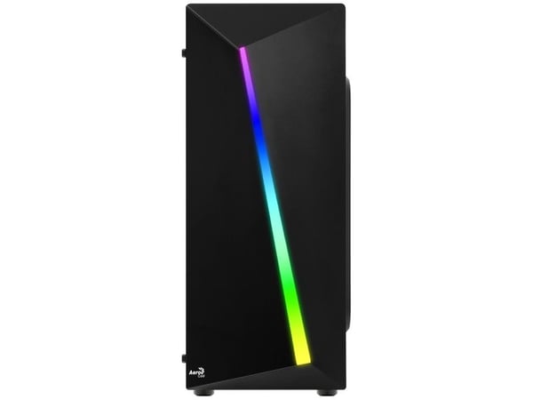 AeroCool Shard - Tower - ATX - sidepanel med vindu (akryl) - ingen strømforsyning (ATX) - svart - USB/lyd