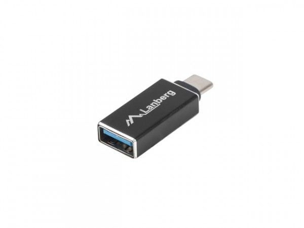 Lanberg - USB-adapter - USB-type A (hunn) til USB-C (hann) - USB 3.1 Gen1 OTG - svart