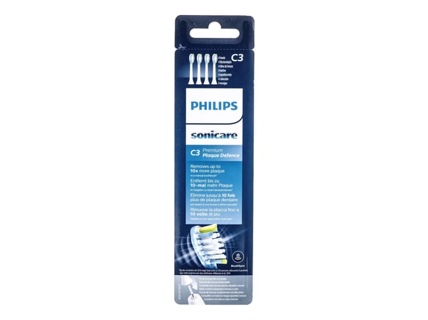 Philips Sonicare C3 Premium HX9044 Plaque Control - Utskiftningsbørstehode - for tannbørste - hvit (en pakke 4)