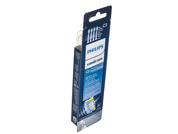 Philips Sonicare C3 Premium HX9044 Plaque Control - Utskiftningsbørstehode - for tannbørste - hvit (en pakke 4)