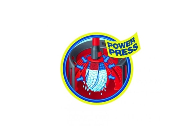 Vileda Super Mocio, Mop & bucket set, Röd, Enkel hink, 10 l