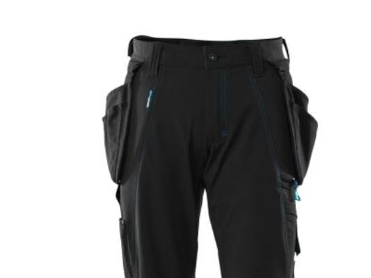Mascot håndværkershorts C48 - Advanced sort m/aftagelige cordura hængelommer 17149-311-09