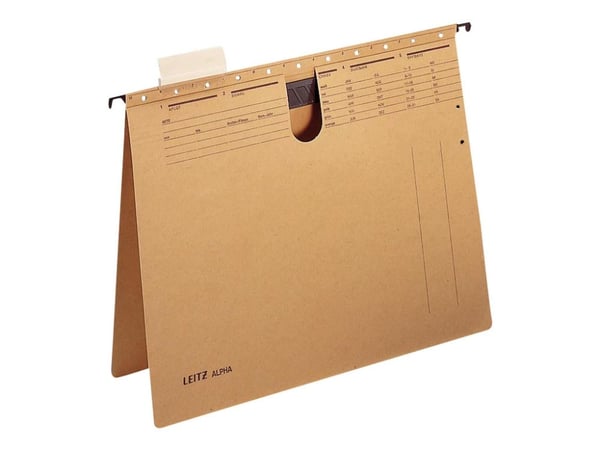 Leitz ALPHA - Hängpärm - för A4 (210 x 297 mm) - tabbad - naturbrun Leitz ALPHA - Hängpärm - för A4 (210 x 297 mm) - tabbad - naturbrun