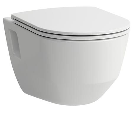 Laufen Pro hængeskål Rimless type 820964 inkl. Slim toiletsæde m/Soft Close & Quick Release beslag type 898966. Boltafstand 180 mm.